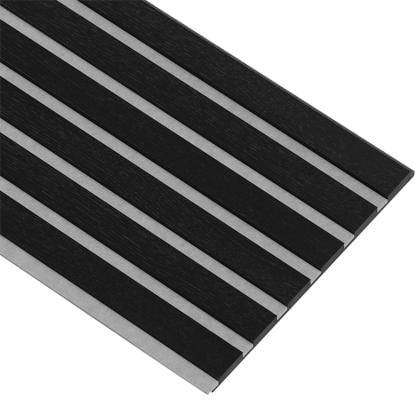 I-Wood Medio+ Original akustikpanel, sortmalet, grå filt og sort kerne, egefiner, 17 x 300 x 2780 mm