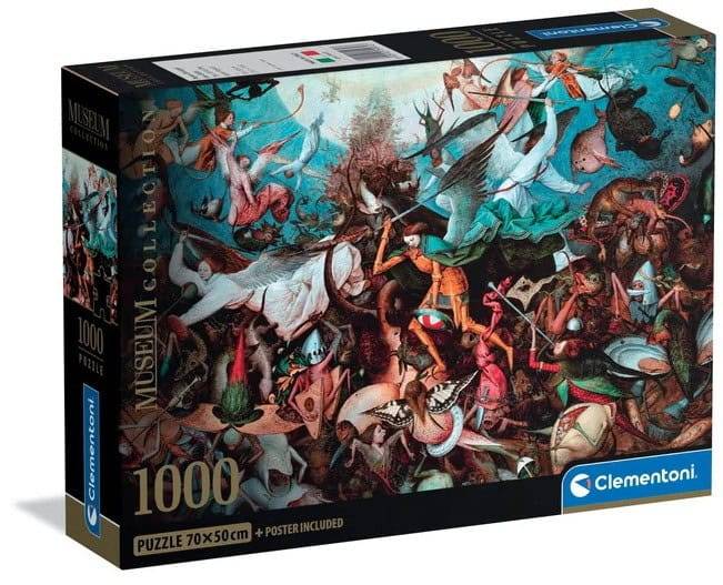 Art Bruegel The Fall of the Rebel Angels 1000 bitars kompakt pussel Clementoni