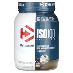 Dymatize, ISO100 hydrolyzed, 100% whey protein isolate, Cookies & Cream, 620 g (1.36 lb)