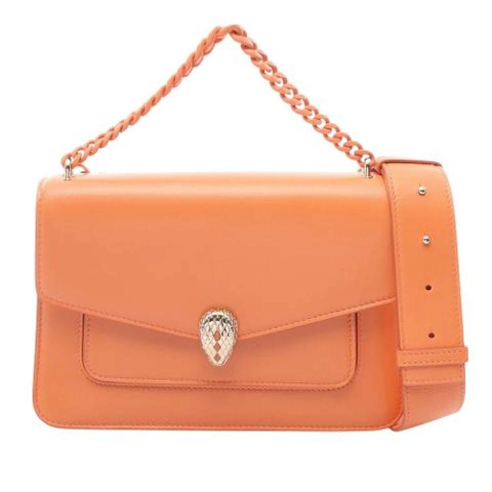 Bvlgari Vintage Pre-owned Laeder hndtasker - Vintage - Dame - Orange - ONE SIZE -