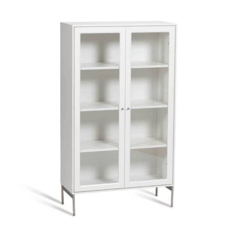Volt skåp 130 cm vit/rostfri - Vit
