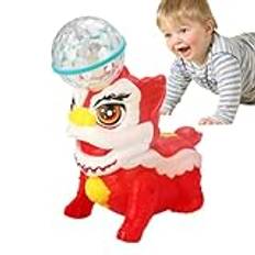 Lätt musik Barnleksak,Lys dansleksaker | Lion Dance Light Up Elektriska dansleksaker,Interactive Moving Leaning Toys Barnleksak för pojkar