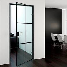 New Yorker Glasdør - Mat sort - M8: 790 x 2090 mm