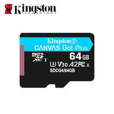 Kingston 200Mb/s micro sd 256GB SDCG4 Micro SD Card 64GB 128GB 512GB TF Card Memory Card SDXC Canvas Go Plus Flash SD card for Drones/Sports Camer 64GB