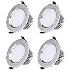 Kommersiella spotlights LED infällda lampor vardagsrum dekorativ infälld belysning dimbar integrerad aluminium downlights 1 pack/4-pack