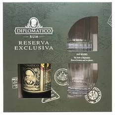 Gavæske Ron Diplomatico Reserva Exclusiva med 2 glas OLD FASHION style