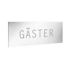 Skylt Gäster 25x60mm