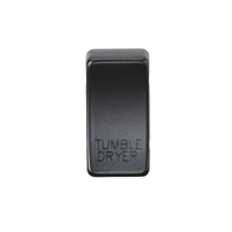 KnightsBridge Switch cover "marked TUMBLE DRYER" - matt black - Matt Black