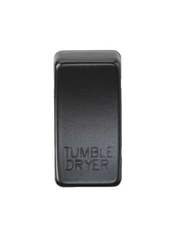 KnightsBridge Switch cover "marked TUMBLE DRYER" - matt black - Matt Black