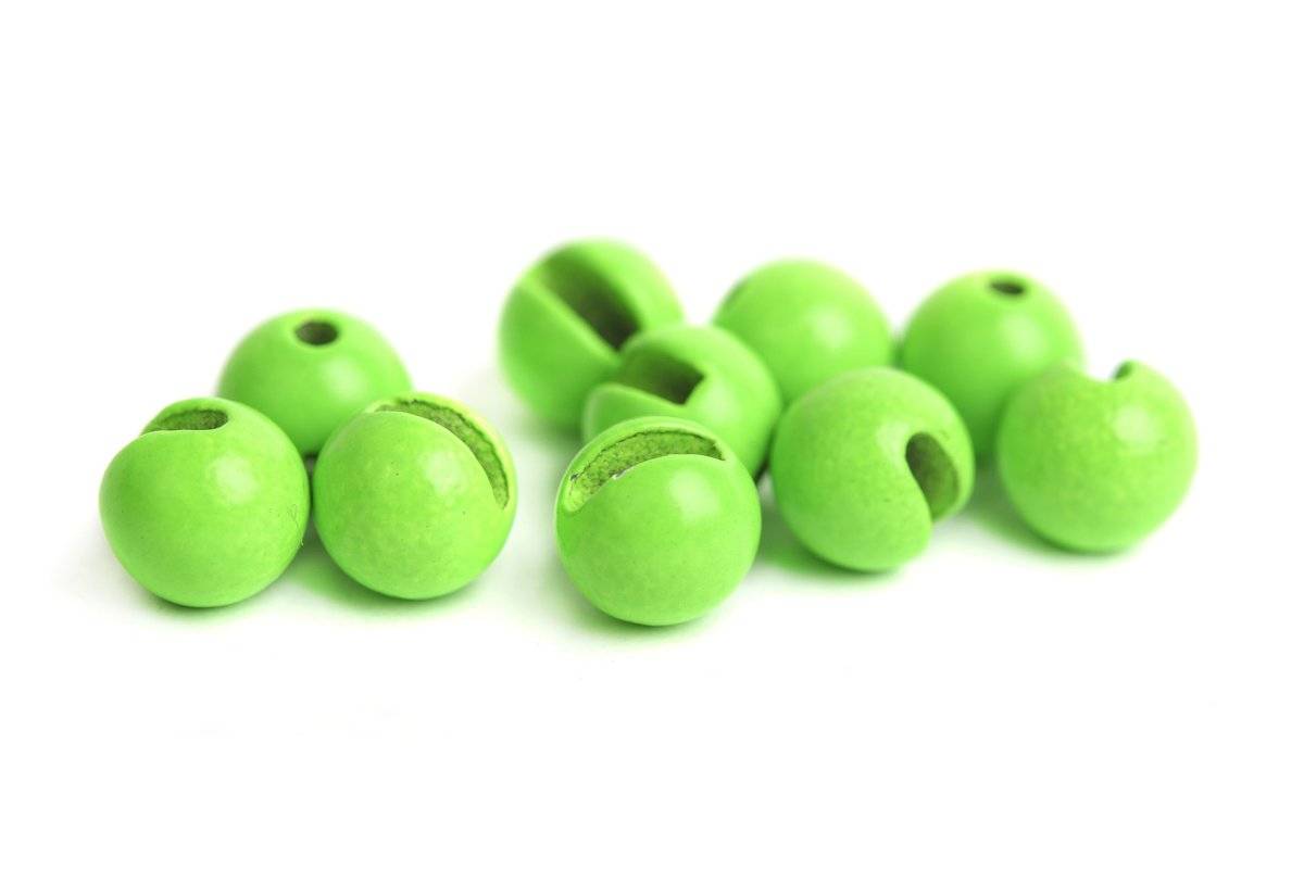 Fly-Dressing Slotted Tungsten Beads 4 mm (Färg: Fluo Green)