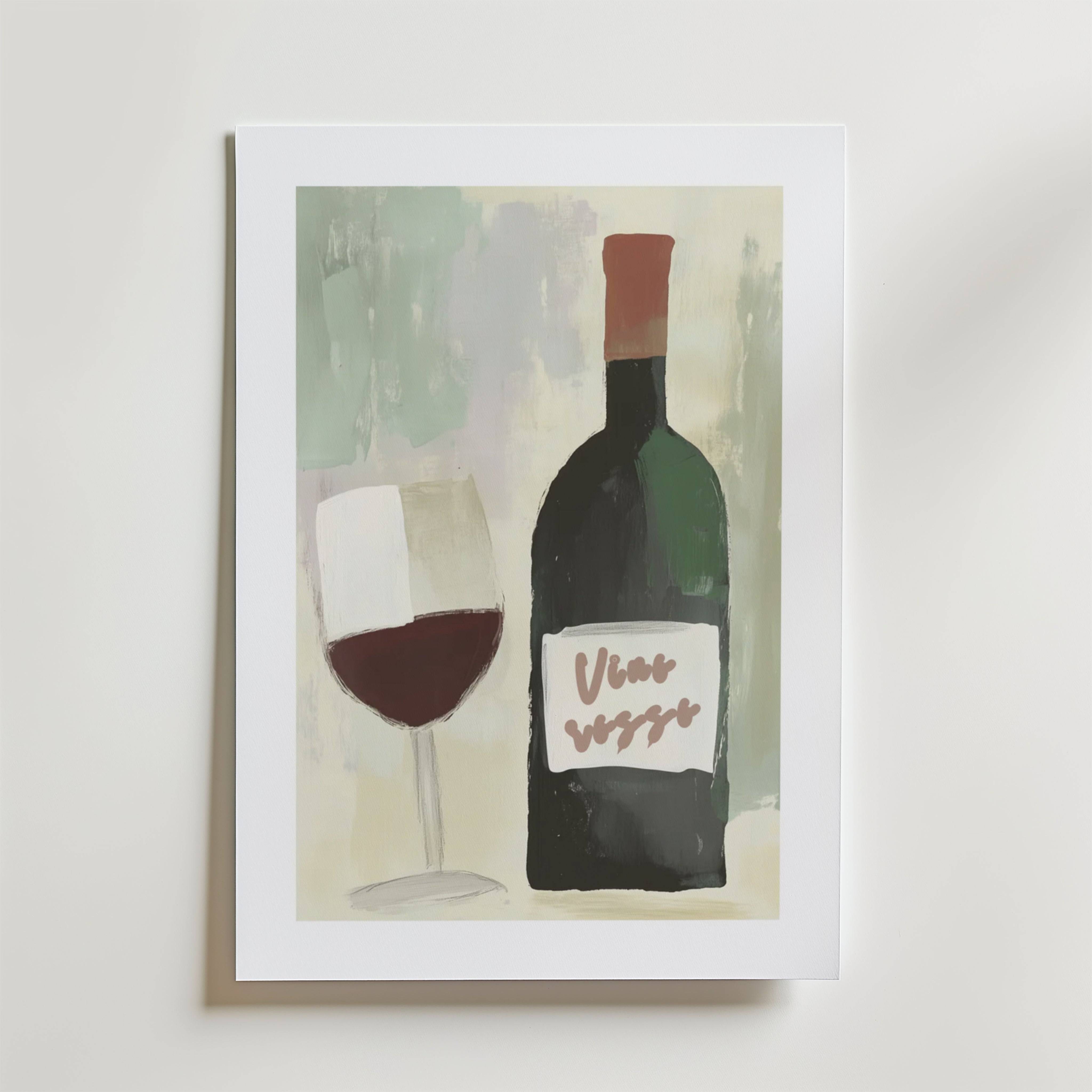 Vino Rosso No.3 Poster - Fine Art Poster 13x18 cm