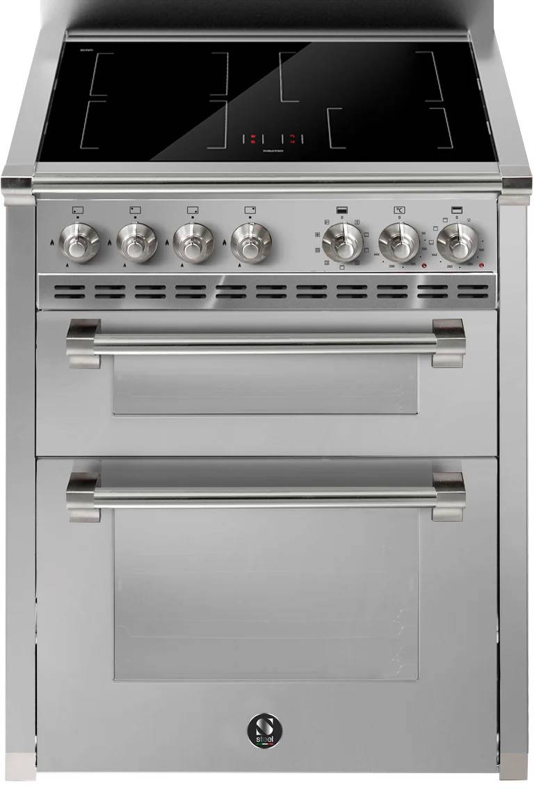 Ascot - Combi-Steam - Induktionskomfur 70 cm (2 ovne) - Rustfrit/Nikkel - Steel.