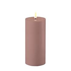 Støvet Rosa Udendørs Bloklys H15/Ø7,5 cm