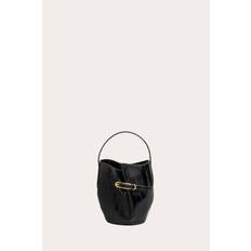 Belted Bucket Bag Mini Black Eel