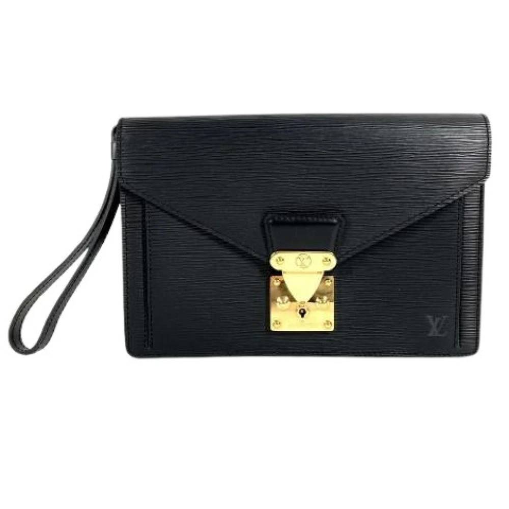 Louis Vuitton Vintage Pre-owned Pochette Serie Dragonne - Vintage - Herre - Sort - ONE SIZE - Læder