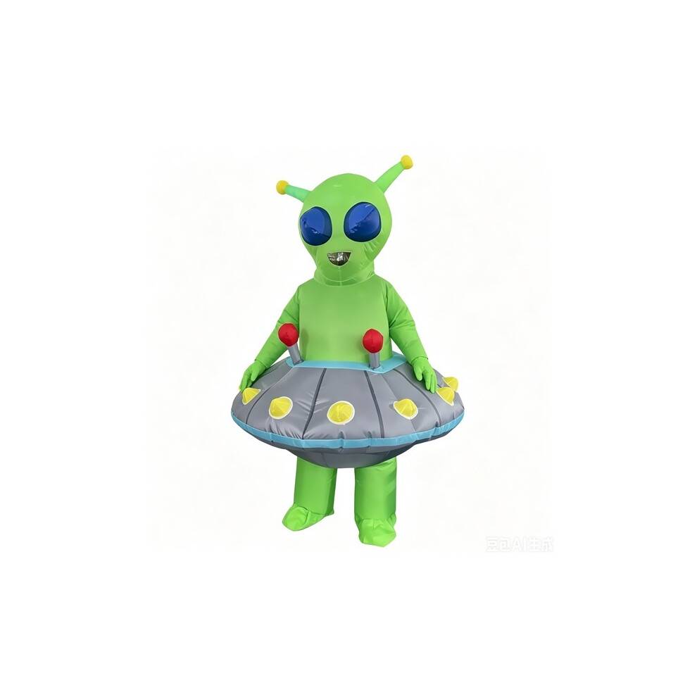 (Alien, 150-190cm) Sjove, oppustelige rumvæsenskostumer til voksne