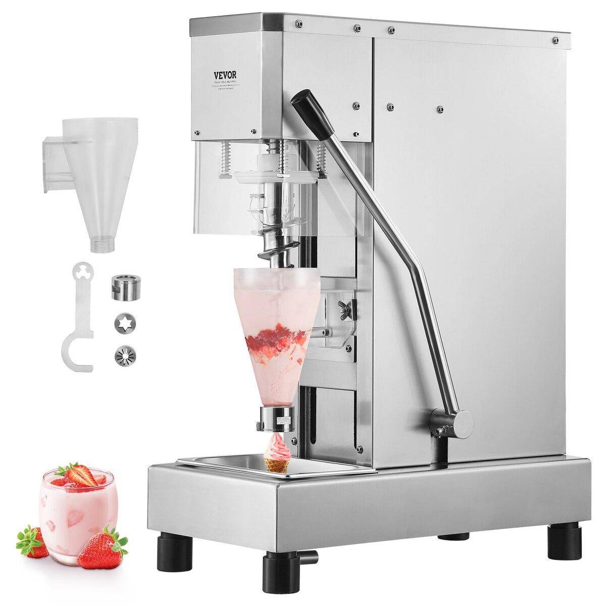 Ice Cream Blender 750W Ice Cream Mixer Stir Machine 304 Stainless Steel