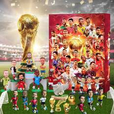 VM 2024 Adventskalender Verdensmesterskab Adventskalender Jul Blind Box Messi, Cairo, Mbappe, etc. V