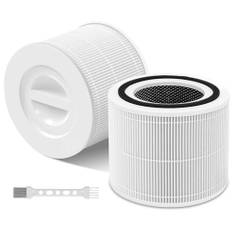 2 Stück Core 300 Luftreinigerfilter für Levoit Core 300 Core 300s Core 300-RF 3-in-1 H13 HEPA Aktivkohle, reinigt bis zu 99,98% Staub, Pollen, Allergene für Allergiker und Raucher