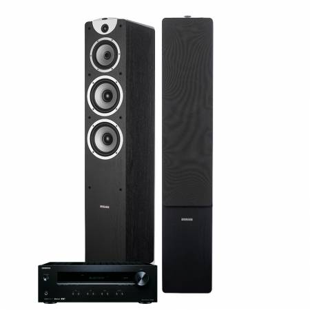 Onkyo TX-8220 & Dynavoice Magic F-7 sort, 2.0 stereopakke