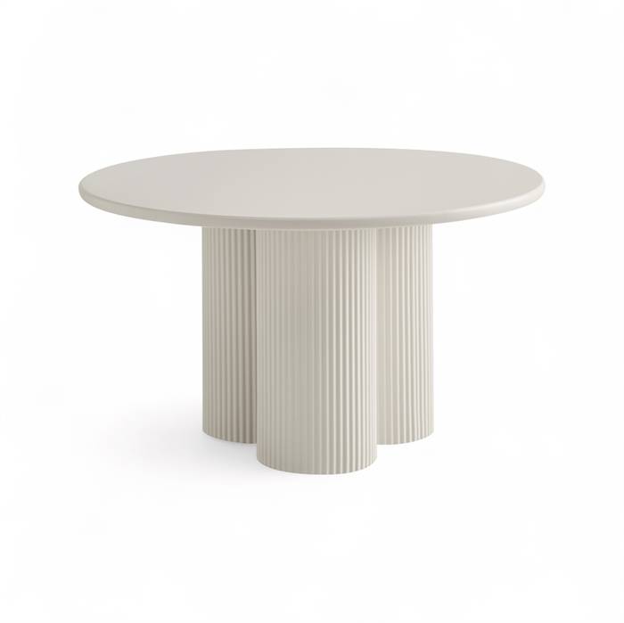 Flow Sofabord, Ø80, Creme
