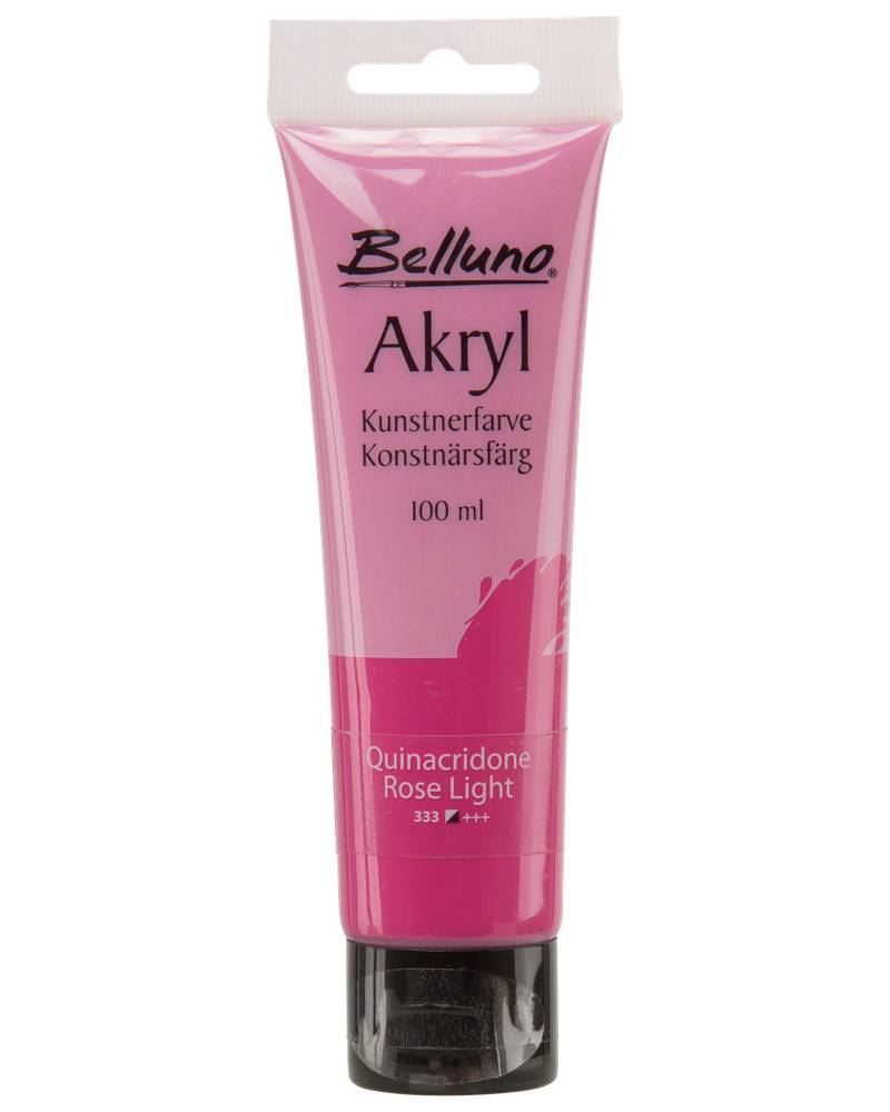Belluno Akrylfärg Quinacridone rose light 100 ml