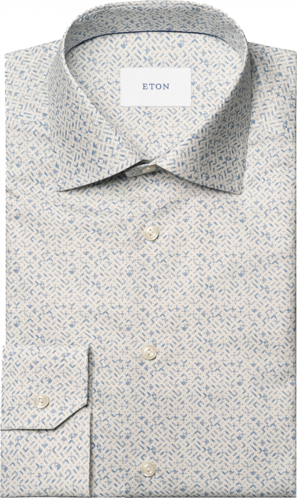 Eton Geometrisk Mønster Skjorte Contemporary Fit - 42 / L