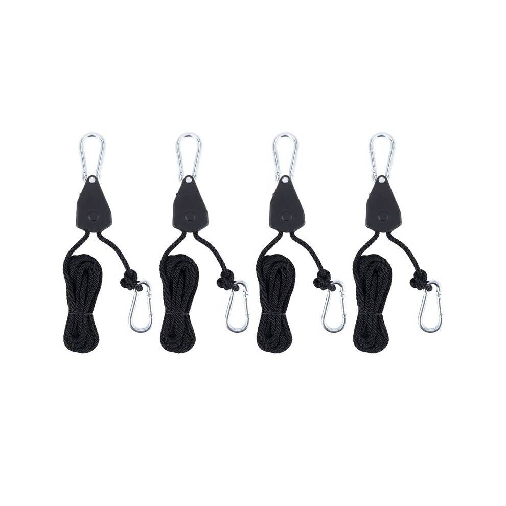 4Pcs Heavy Duty Adjustable Grow Light Ratchet Rope Hanger Yoyo for Grow Light Fixtures Gardening