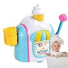 Glassmaskin, tvålbubbelmaskin, glassskummaskin, badt leksaks- grädde badkar badbubbla leksaker, bubbla ismaskin, bubbla badleksak för barn, pojkar,