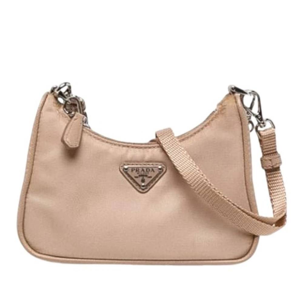 Prada Vintage Pre-owned Mini Satchel - Vintage - Dame - Beige - ONE SIZE - Uld