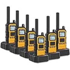 Retevis RB648P Vattentät Walkie Talkies IP67, Tvåvägsradio med Lång Räckvidd, Avancerad Trippelsäker, Gruppsamtal, Typ-C, Uppladdningsbar Walkie Talkie för Tillverkning (6 St, Gul)
