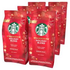 STARBUCKS Holiday Blend, Mittlere Röstung, Ganze Kaffeebohnen ,200g (6er Pack) ,(6 x 200g),
