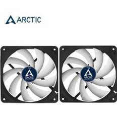 Arctic f12 datorhölje 12cm fläkt 3- stifts uttag fdb 1350 varv / min vätskelager 120 x 120 x 25mm för cpu radiator - 2 st fläkt