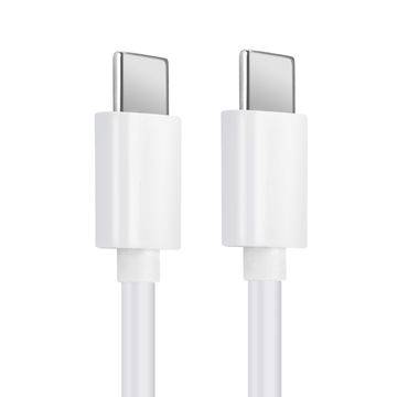 USB-kabel / datakabel för Huawei MateBook M3 / M5 / M7 / E 2017 / X 2017 / Xiaomi Air 12 / 13 / Pro notebook & laptop - 1m USB-sladd PVC Datakabel vit - laddsladd för bärbar dator