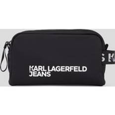 Karl Lagerfeld, Nylon Wash Bag, Woman, Black, Size: One size