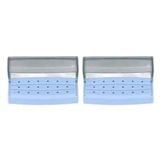 2pcs Dental Bur Holder Box 18 Holes Bur Cleaning Autoclavable Case Organizer for Dentist Laboratory blå