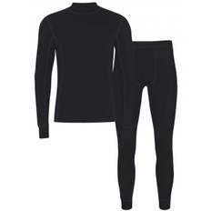 REST STR. M, 2XL, 3XL, 4XL.Bambus baselayer sæt herre, ski-undertøj sort