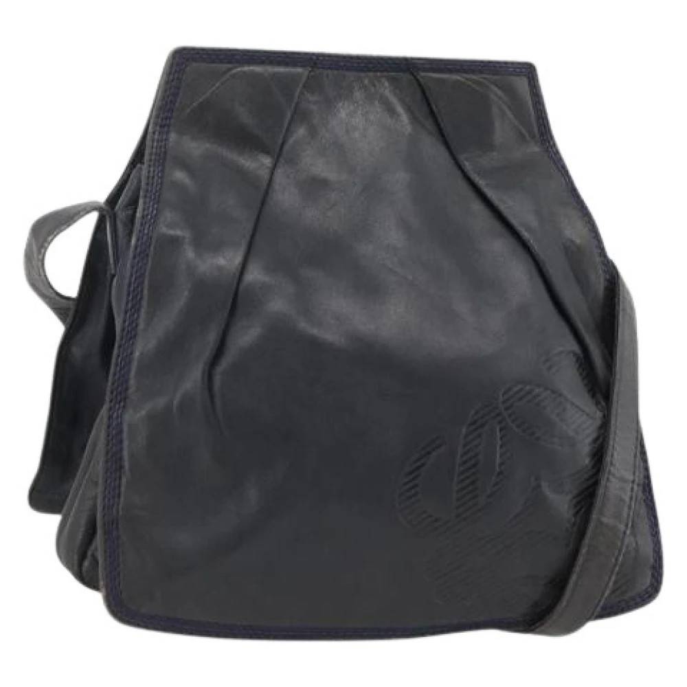 Loewe Pre-owned Pre-owned Leather Cross Body Bag - Vintage - Dame - Blå - ONE SIZE - Uld