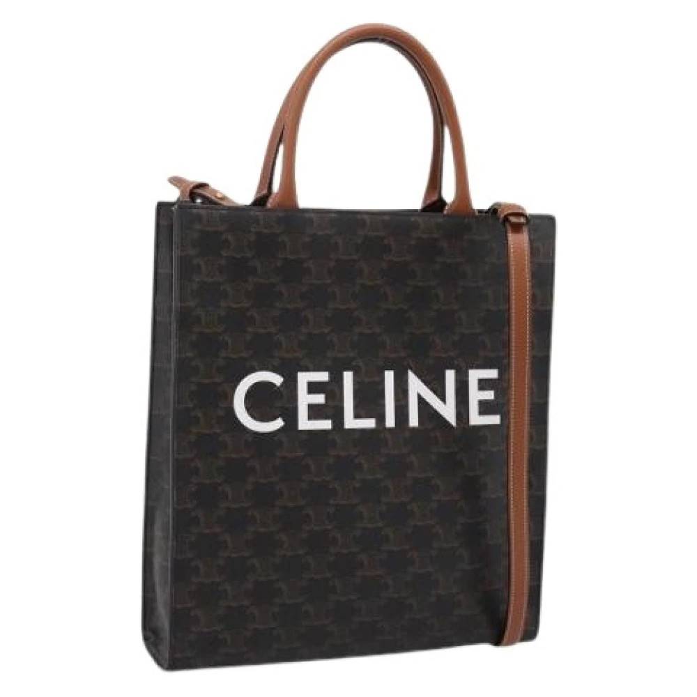 Celine Vintage Pre-owned Vintage Canvas Skuldertaske - Vintage - Dame - Sort - ONE SIZE - Uld