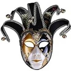 Venetiansk maskerad mask karneval kostym cosplay utklädnad tillbehör heltäckande ansikte jester mask för dam prestanda fest