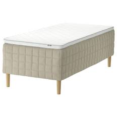 IKEA - STUVLAND boxmadras med topmadras, fast natur/Nyläget hvid, 90x200 cm