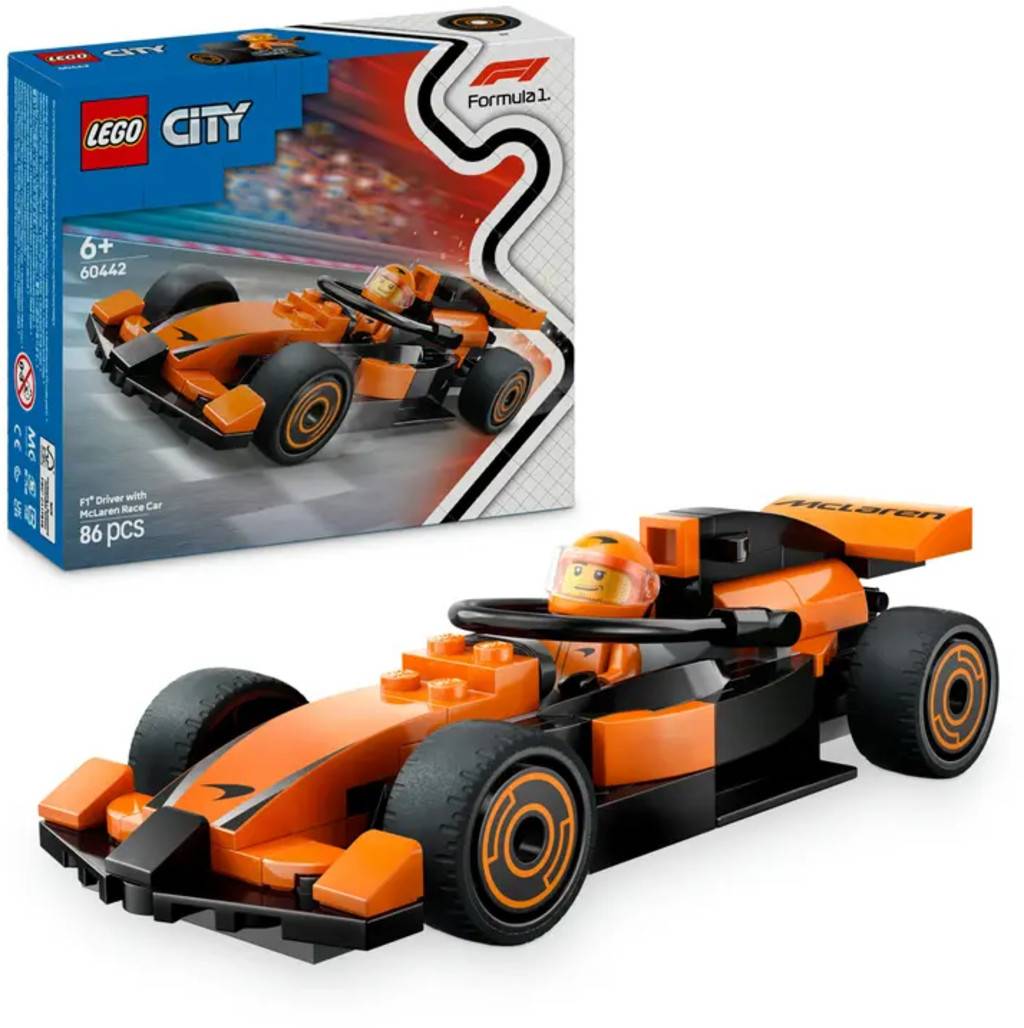 LEGO City - 60442 F1®-racingförare med McLaren-racingbil