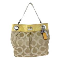Coach Pre-owned, Pre-owned, Dame, Beige, ONE SIZE, Uld, Pre-owned canvas håndtasker