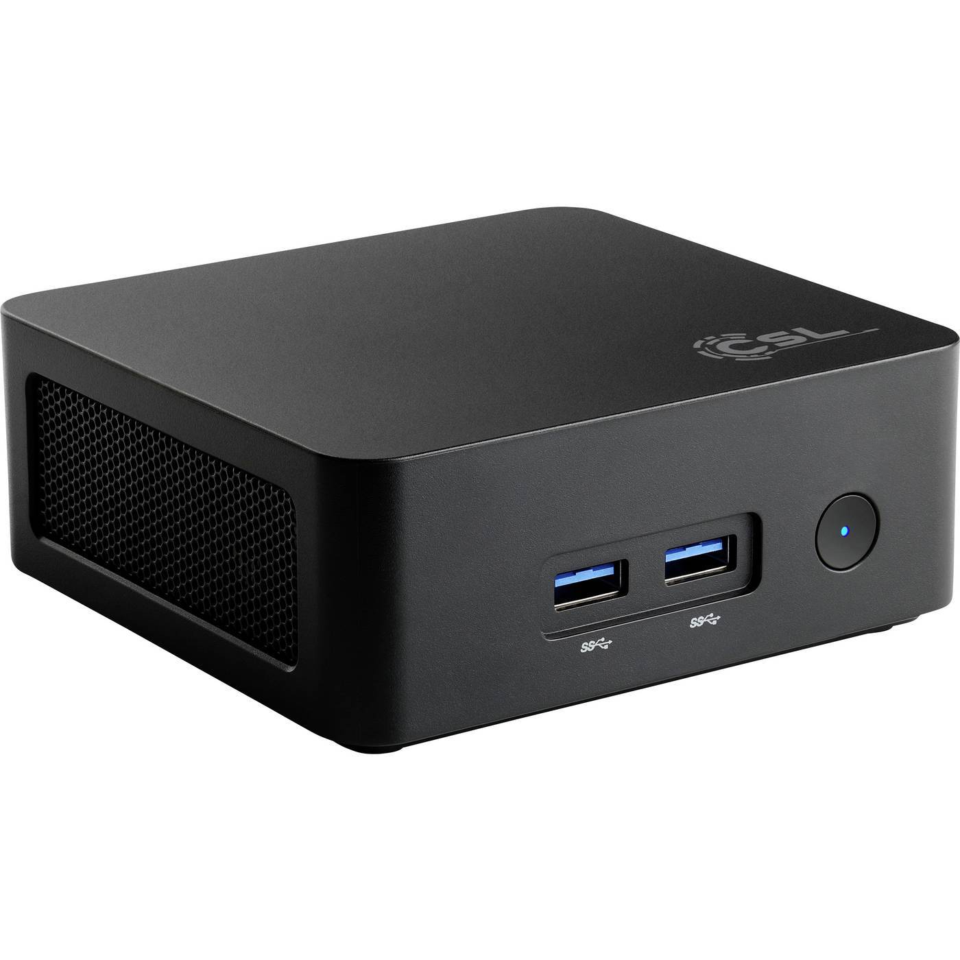 CSL Computer HTPC Narrow Box Black Intel® N N100 3400 GHz 8 GB RAM 1000 GB SSD Intel Intel® UHD-grafik 92964