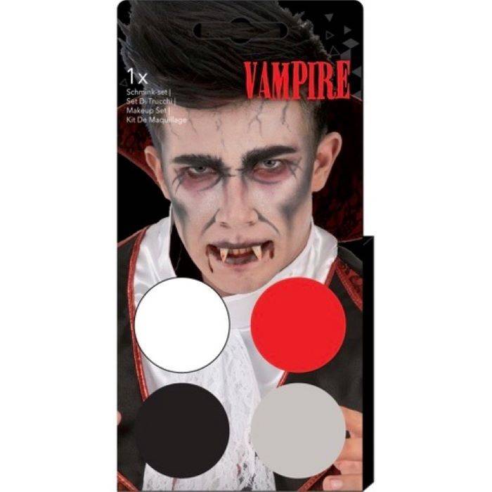Vampyr ansigtsmaling 4 farver inkl. pensel.