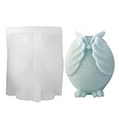 Gupcaqosjw Owl Resin Mould, Owl Candle Mould | Flexibel silikonform Soapbar Mould | Lätt att släppa Hartsgjutform Ljusform för Soapbar Gips Resin Craft Heminredning