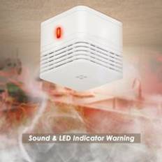 Mini fotoelektrisk brandvarnare 85db högljud varning & led-lampa blinkande byggt -in 5- års batteri brandvarnare