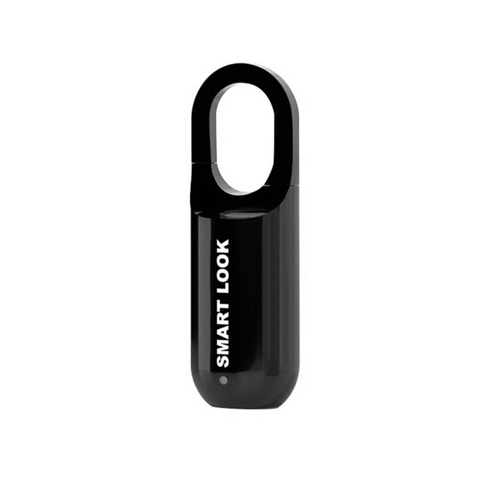 Fingerprint Padlock M01 Anti-Theft Smart Door Lock Keyless USB Rechargeable Security for Home Bike Locker Black