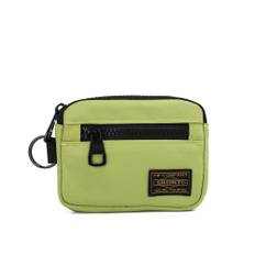 Casual Men's Coin Purse Canvas Zipper Short Wallet Retro Key Holder Small Money Bag Trend Youth Mini Handbag grön