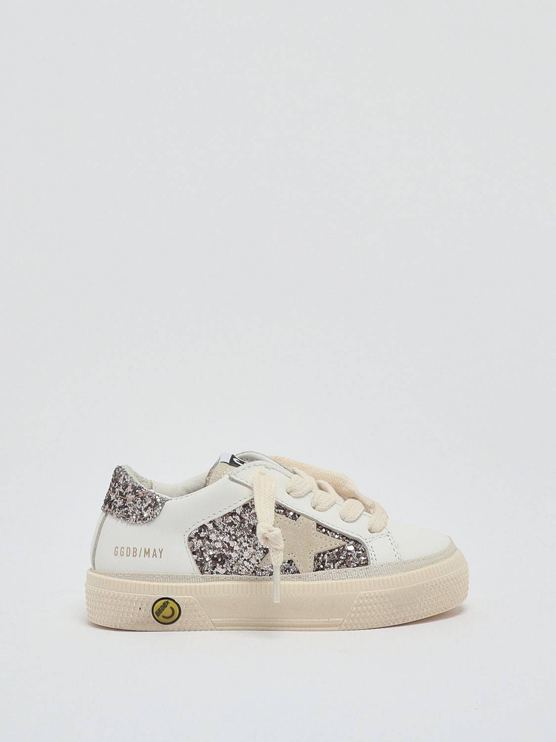 GOLDEN GOOSE May Sneakers für Jungen aus Leder und technischem Glitzerstoff - 26